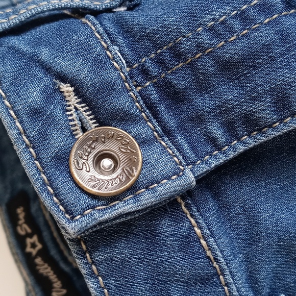 Great Flare Leg Boot Cut Low Rise Jeans Vanilla Star Size 12 (Juniors) - Picture 4 of 12